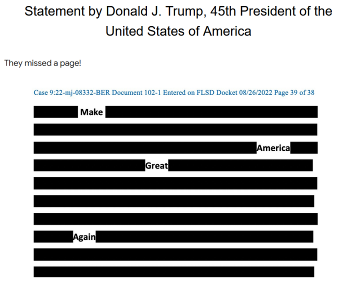 Donald Trump issued this &quot;statement&quot; on Aug. 26.