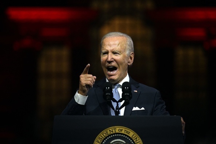 President Biden delivers a speech on the ‘soul of the nation,’ in Philadelphia, Pa. on Thursday night. (Photo by Jim Watson / AFP via Getty Images)