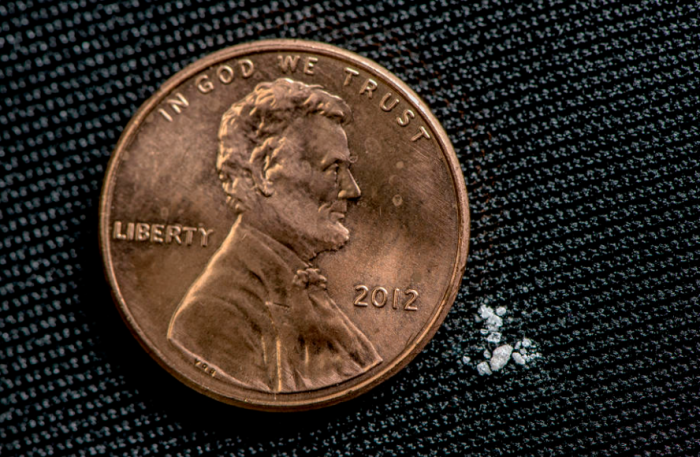 A lethal dose of fentanyl (Photo from DEA website)