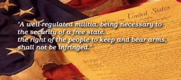 Second Amendment to the U.S. Constitution.  (Screenshot)  