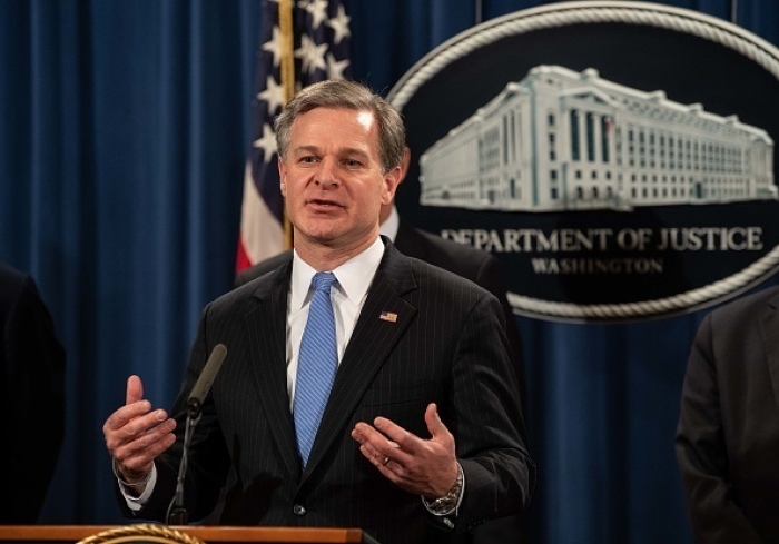FBI Director Christopher Wray. (Photo by Nicholas Kamm / AFP via Getty Images)