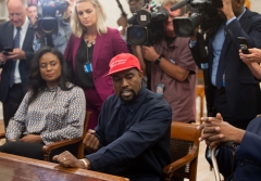 Kanye West meets with US President Donald Trump in the Oval Office of the White House in Washington, DC, October 11, 2018. (Photo by SAUL LOEB/AFP via Getty Images)