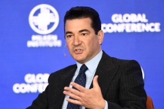 Scott Gottlieb, former commissioner of the US Food and Drug Administration (FDA), speaks during the Milken Institute Global Conference in Beverly Hills, California, on May 2, 2022. (Photo by PATRICK T. FALLON/AFP via Getty Images)