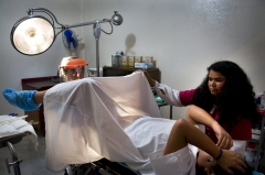 A woman undergoes an abortion.  (Getty Images)